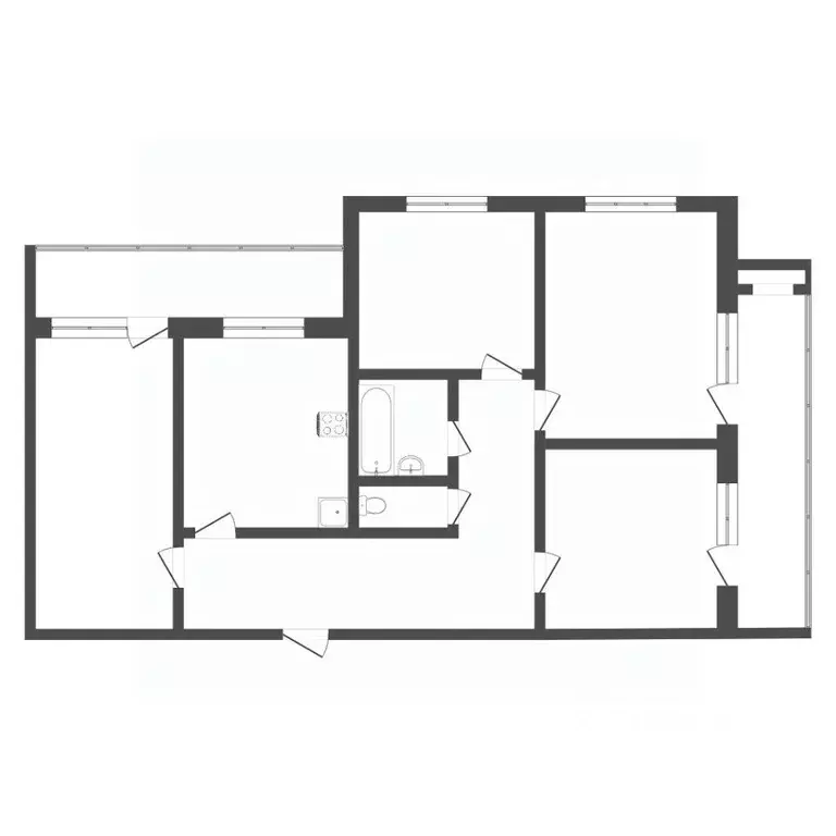 4-к кв. Тюменская область, Тюмень 6-й мкр, ул. Валерии Гнаровской, 7 ... - Фото 2