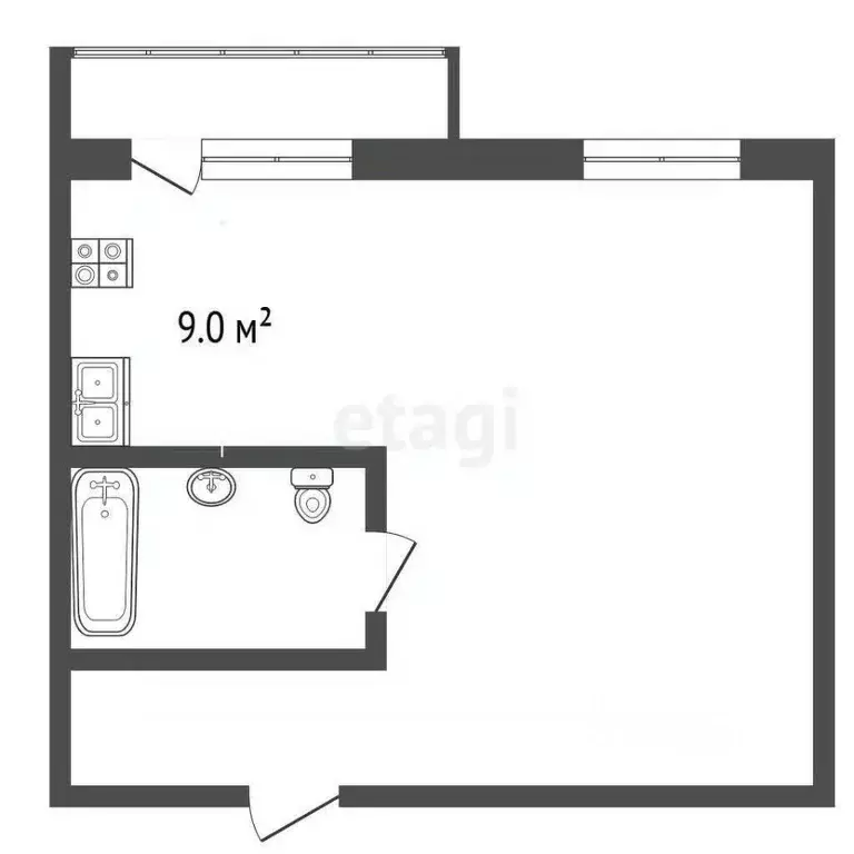 1-к кв. Ростовская область, Ростов-на-Дону, Нахичевань ул. 26-я Линия, ... - Фото 2