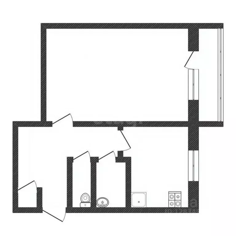 1-к кв. Нижегородская область, Нижний Новгород ул. Дьяконова, 44 (33.2 ... - Фото 2