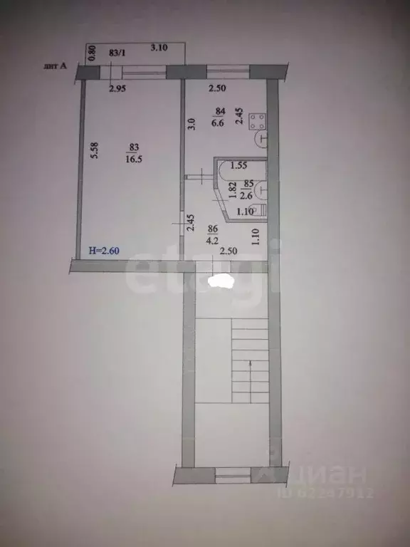 1-к кв. Краснодарский край, Ейск Коммунистическая ул. (29.9 м) - Фото 2