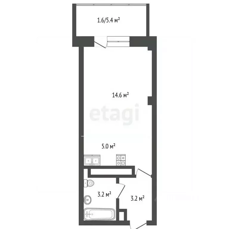 Студия Ростовская область, Ростов-на-Дону Северный мкр, ул. ... - Фото 1