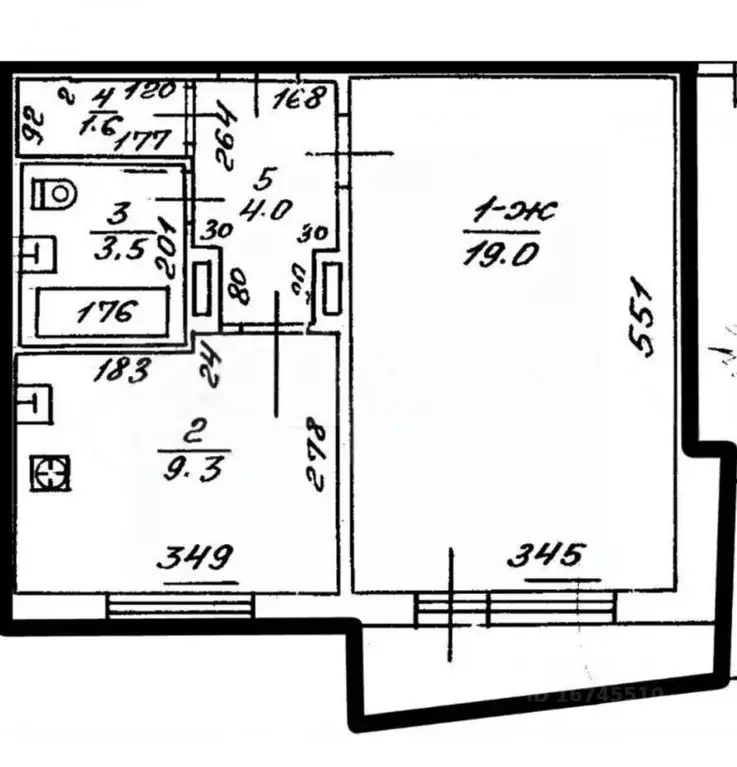 1-к кв. Калининградская область, Калининград Зеленая ул., 21 (37.7 м) - Фото 2