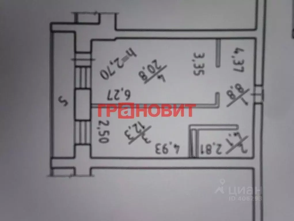 1-к кв. Новосибирская область, Новосибирск Киевская ул., 3 (47.0 м) - Фото 1