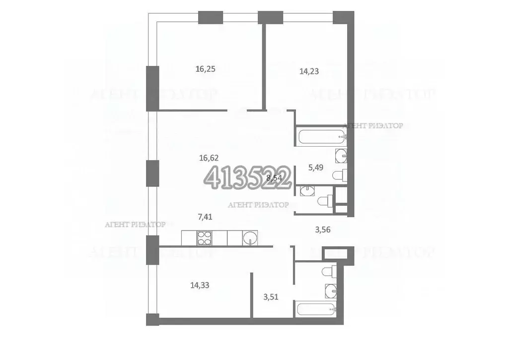 4-к кв. Москва просп. Генерала Дорохова, 39к2Г (96.1 м) - Фото 1