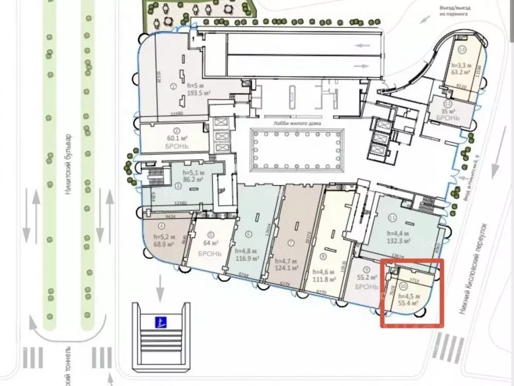 Помещение свободного назначения в Москва Никитский бул., 6/20 (55 м) - Фото 2
