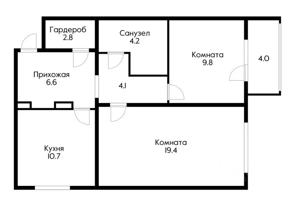 2-к кв. Краснодарский край, Краснодар Фестивальный мкр, проезд ... - Фото 2