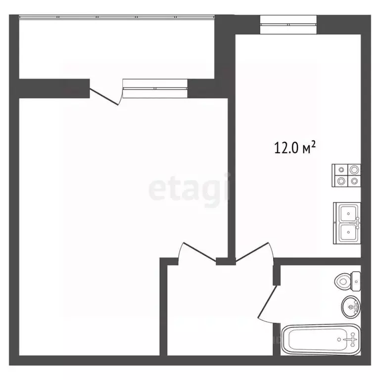 1-к кв. Костромская область, Кострома Давыдовская ул., 24 (40.6 м) - Фото 2