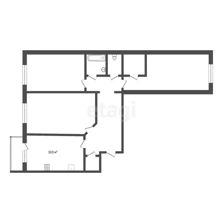 3-комнатная квартира: Пятигорск, Железнодорожная улица, 121 (71.1 м) - Фото 0