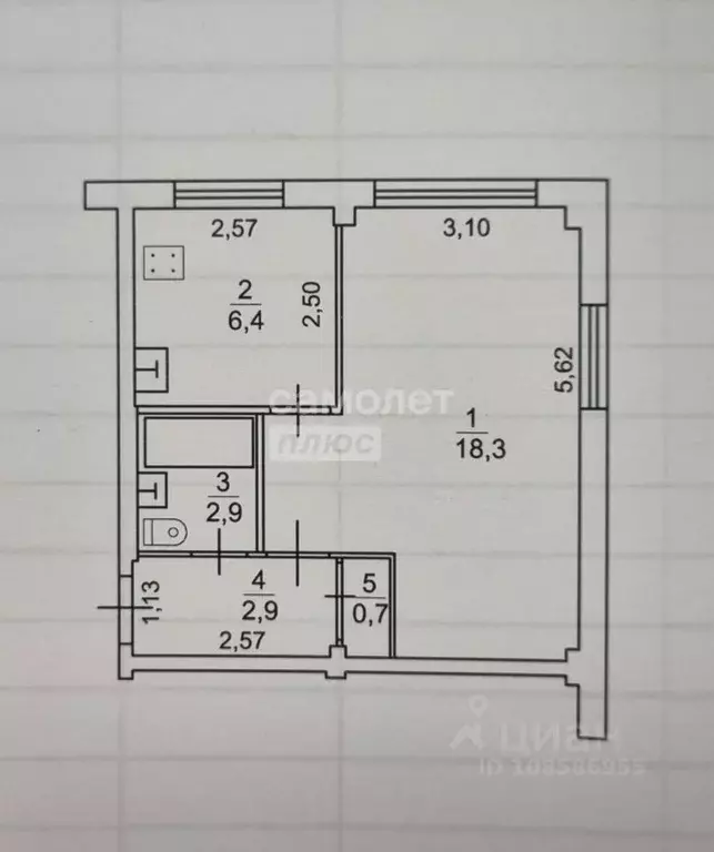 1-к кв. Карелия, Петрозаводск Октябрьский просп., 30А (31.2 м) - Фото 2