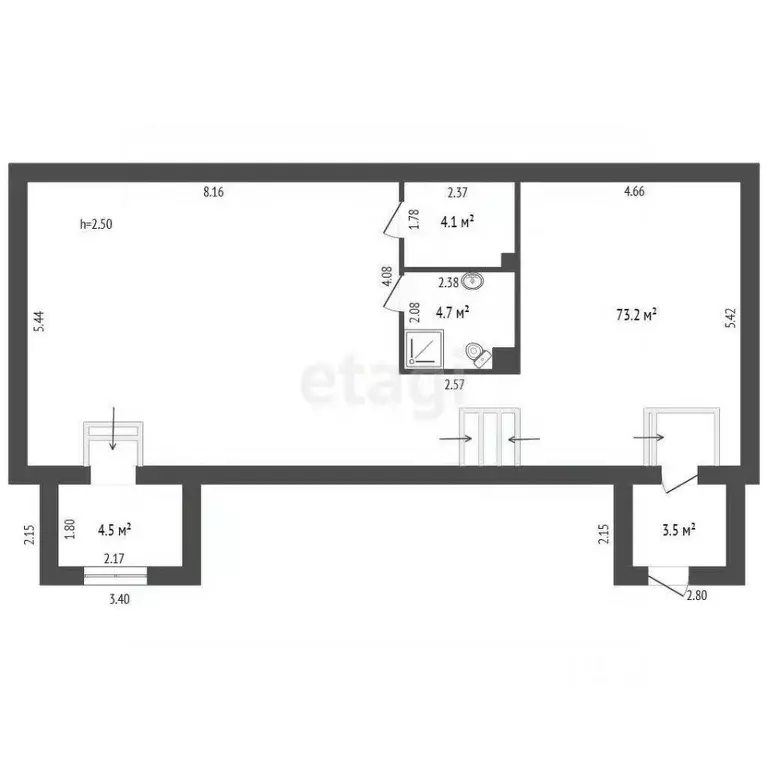 Помещение свободного назначения в Севастополь ул. Лизы Чайкиной, 76 ... - Фото 2
