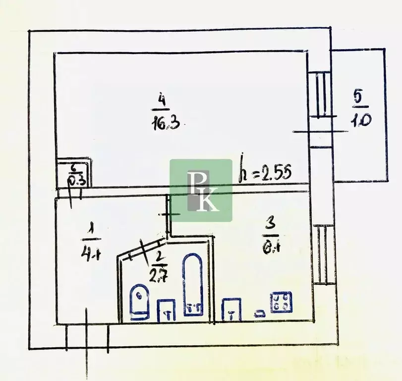 1-к кв. Севастополь, Севастополь, Балаклава г. ул. Аксютина, 16 (30.5 ... - Фото 1