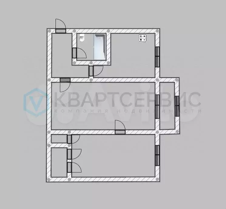 2-к. квартира, 45,1 м, 5/5 эт. - Фото 1