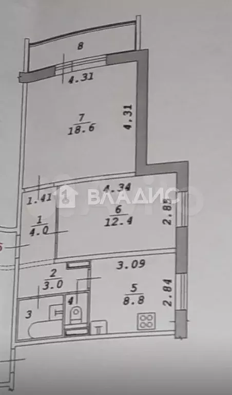 2-к. квартира, 49 м, 9/10 эт. - Фото 0