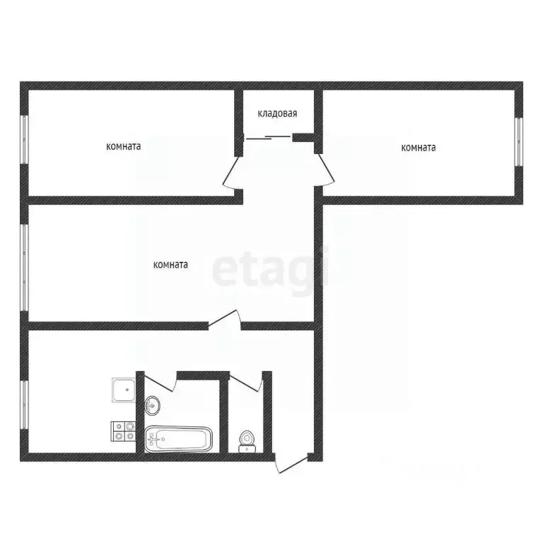 3-к кв. Ленинградская область, Кириши Советская ул., 19 (55.8 м) - Фото 2