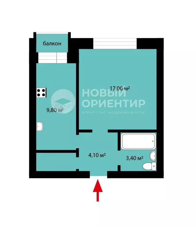 1-комнатная квартира: Екатеринбург, улица Старых Большевиков, 56 (36.3 ... - Фото 0