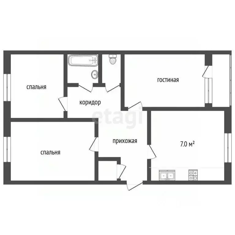 3-к кв. Владимирская область, Муром Орловская ул., 25А (63.9 м) - Фото 0