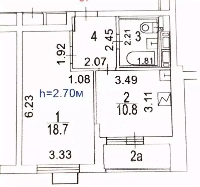 1-к кв. Москва Кантемировская ул., 35Ак1 (38.5 м) - Фото 2
