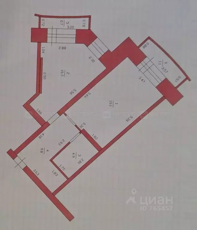 1-к кв. Татарстан, Казань ул. Восстания, 127 (51.3 м) - Фото 2