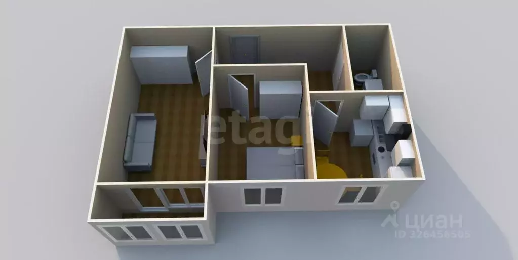 2-к кв. Сахалинская область, Невельск Школьная ул., 87 (44.8 м) - Фото 2