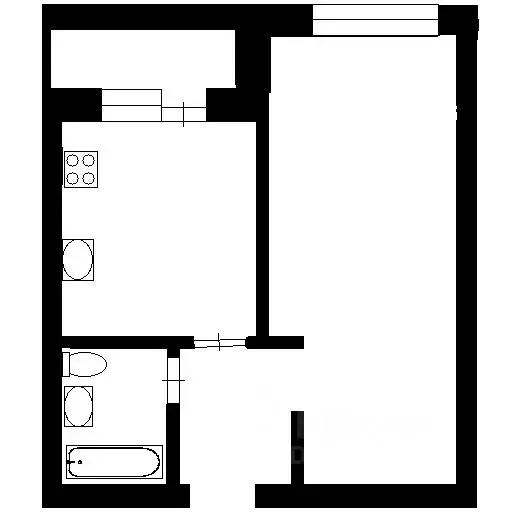 1-к кв. Башкортостан, Уфа ул. Пархоменко, 133/5 (33.9 м) - Фото 2