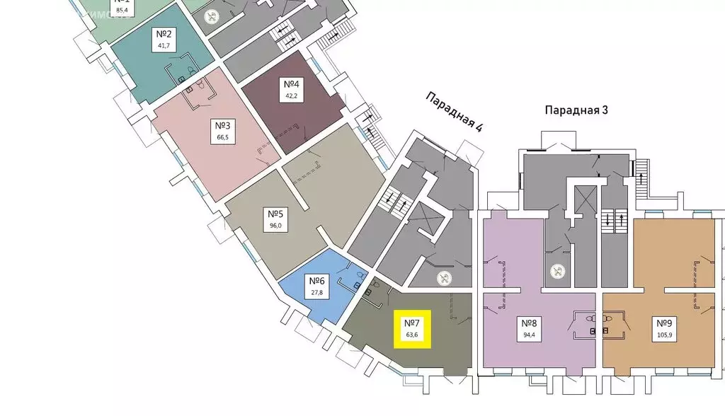 Помещение свободного назначения (63.6 м) - Фото 1