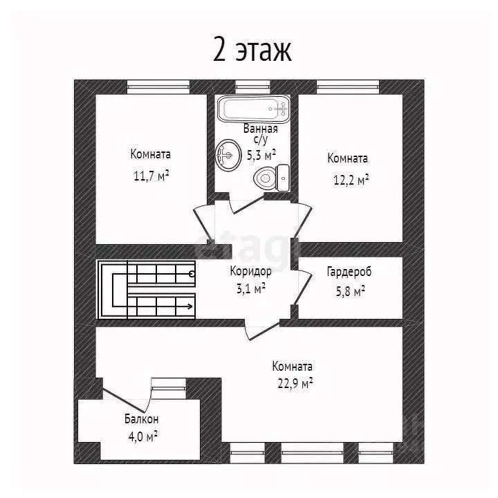 Дом в Башкортостан, Уфа городской округ, с. Нагаево  (160 м) - Фото 1