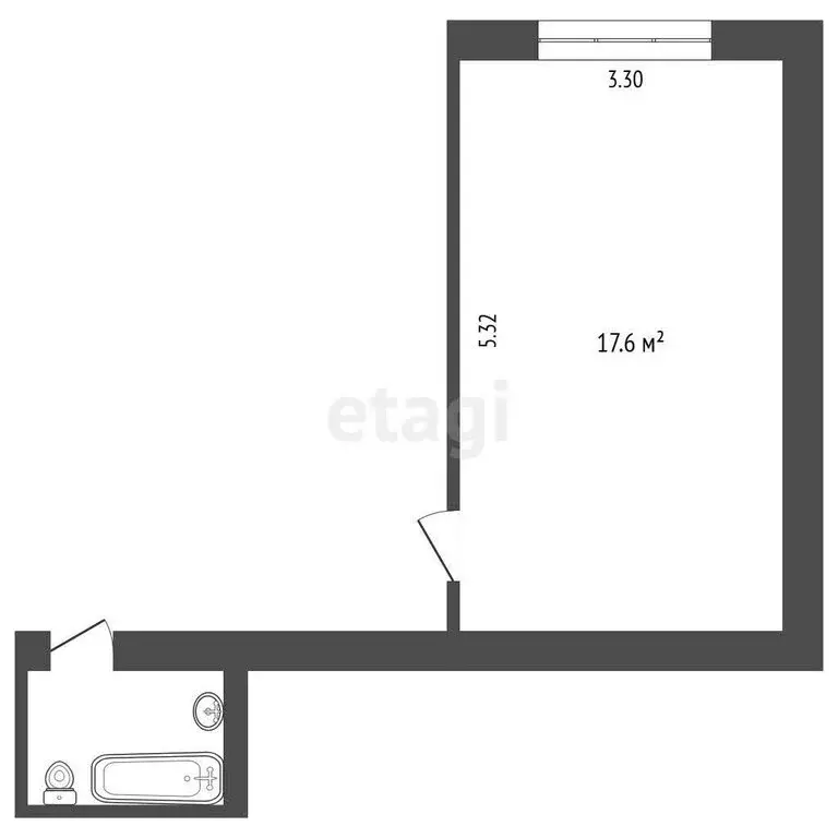 1к в -комнатной квартире (13 м) - Фото 1