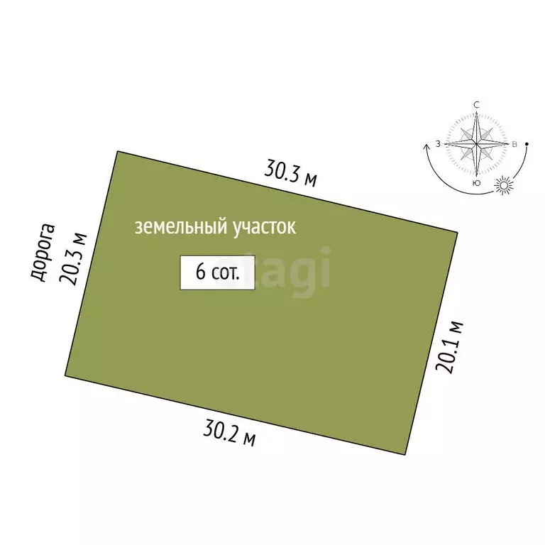 Участок в Каменское, Первоцветная улица (6 м) - Фото 1