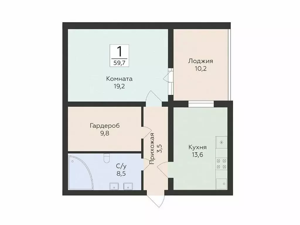 1-комнатная квартира: Самара, улица Победы, 14А (59.7 м) - Фото 0