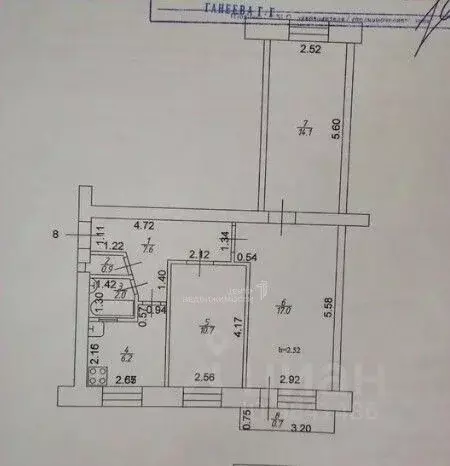 3-к кв. Татарстан, Казань ул. Кулахметова, 11 (58.5 м) - Фото 2