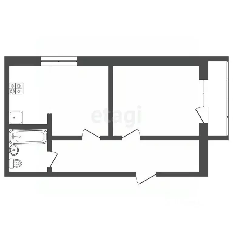 1-к кв. Ставропольский край, Ессентуки ул. Буачидзе (42.3 м) - Фото 1