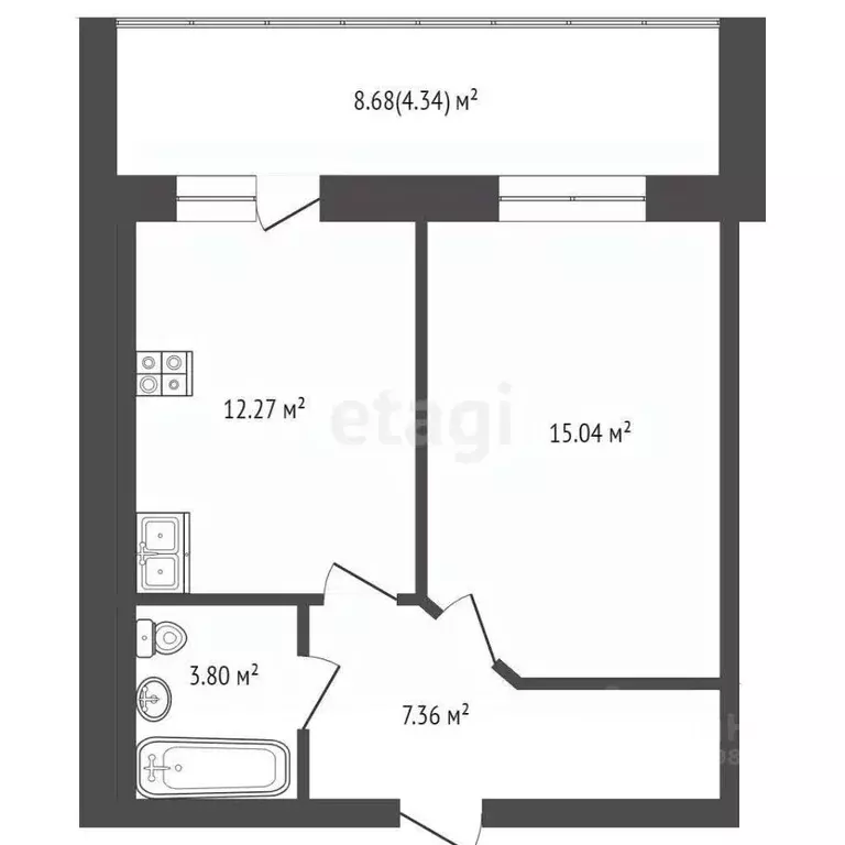 1-к кв. Марий Эл, Йошкар-Ола Спортивный мкр,  (43.31 м) - Фото 2