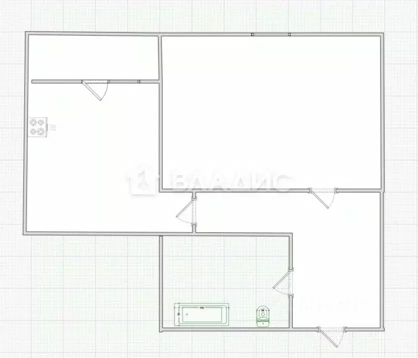 1-к кв. Пензенская область, Пенза ул. Чапаева, 79 (35.0 м) - Фото 2