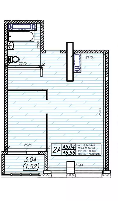 2-к кв. Приморский край, Владивосток Станционная ул., 11А (46.56 м) - Фото 1