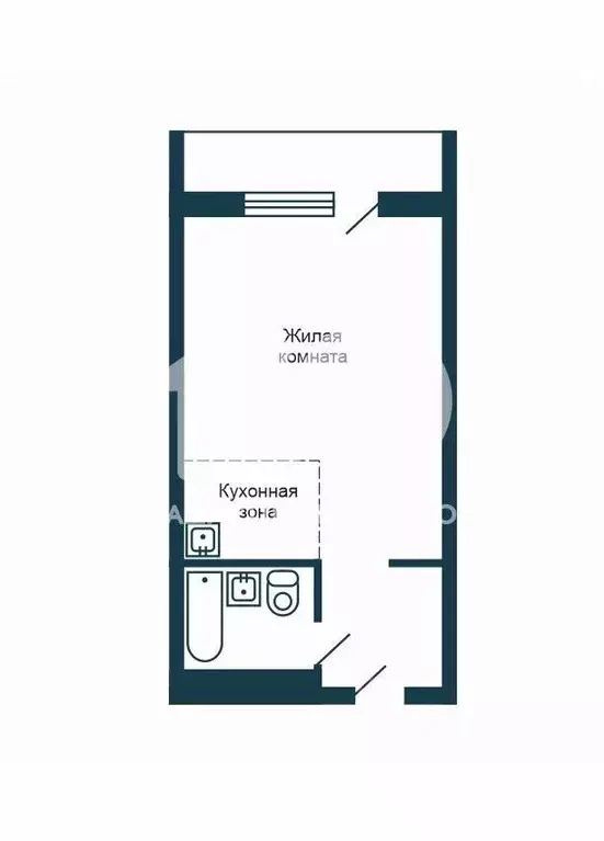 Студия Новосибирская область, Новосибирск ул. Тюленина, 21 (21.0 м) - Фото 2