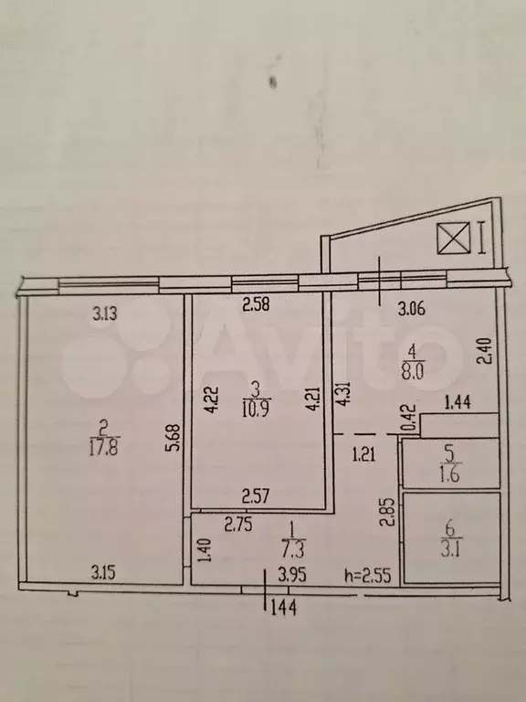 2-к. квартира, 48,7 м, 6/10 эт. - Фото 0