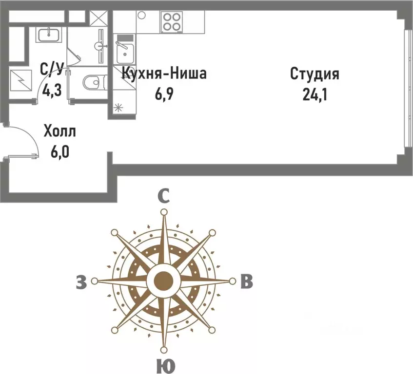 1-к кв. Москва Рубцовско-Дворцовая ул., 4 (41.7 м) - Фото 0