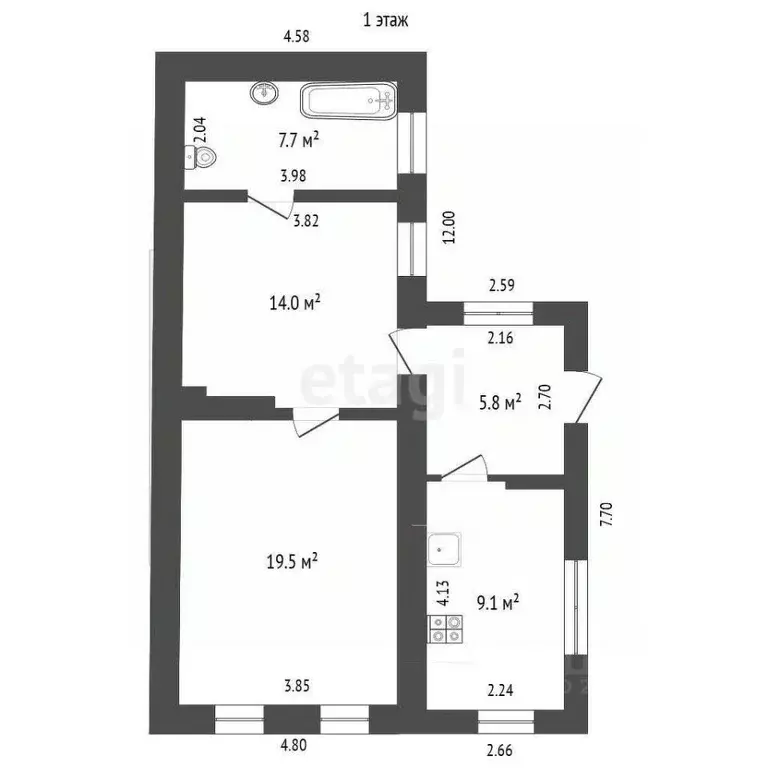 Дом в Севастополь ул. Причальная, 11 (92 м) - Фото 2