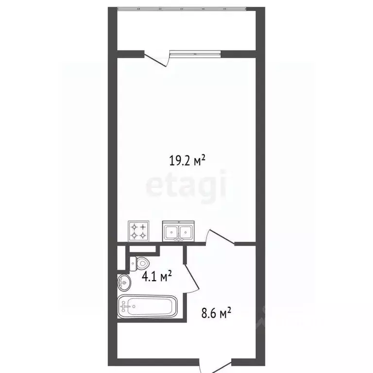 Студия Санкт-Петербург просп. Васнецовский, 20 (32.0 м) - Фото 2