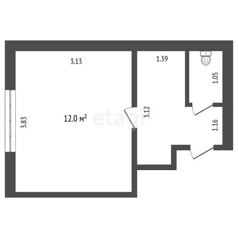 1-комнатная квартира: Рузаевка, улица Менделеева, 3 (18 м) - Фото 1