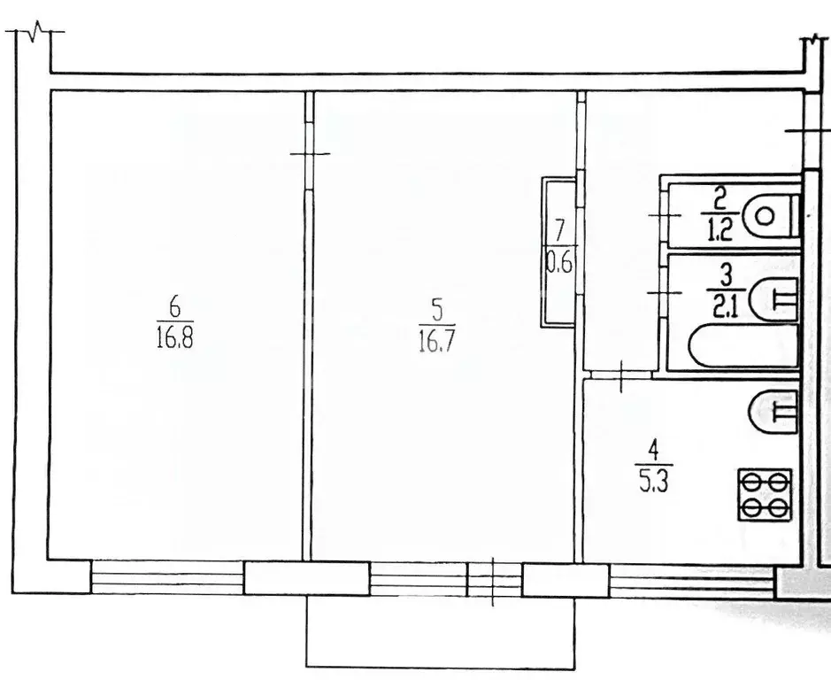 2-к кв. Брянская область, Брянск ул. 22-го съезда КПСС, 29 (47.1 м) - Фото 2