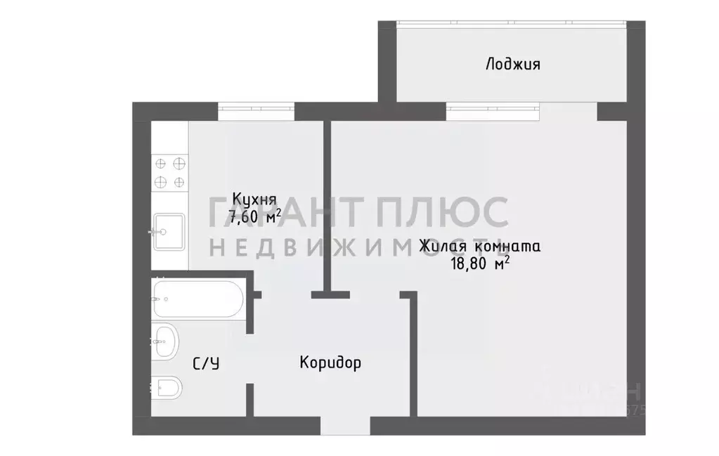 1-к кв. Липецкая область, Липецк Архангельская ул., 16 (37.0 м) - Фото 2