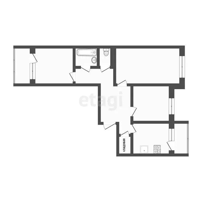 3-комнатная квартира: Тверь, улица Можайского, 70 (66.8 м) - Фото 1