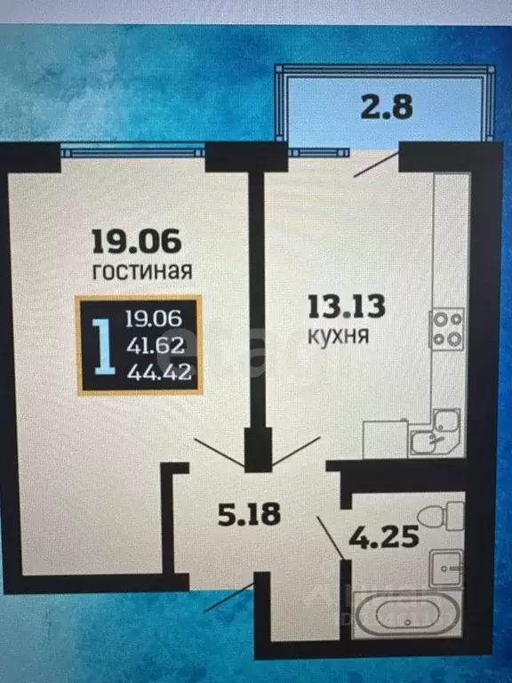 1-к кв. Краснодарский край, Анапа ул. Ивана Голубца, 147 (44.0 м) - Фото 1