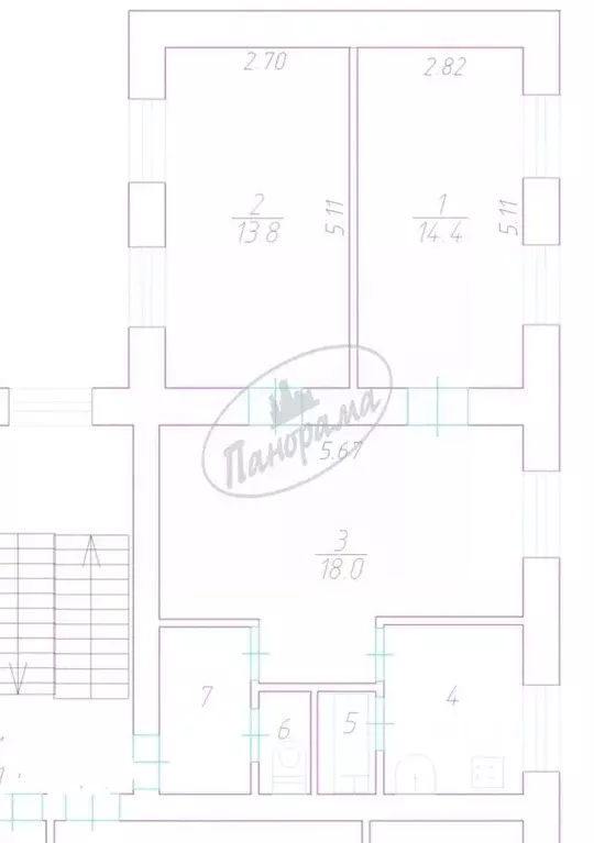 3-к кв. Калужская область, Калуга Московская ул., 109 (57.9 м) - Фото 2