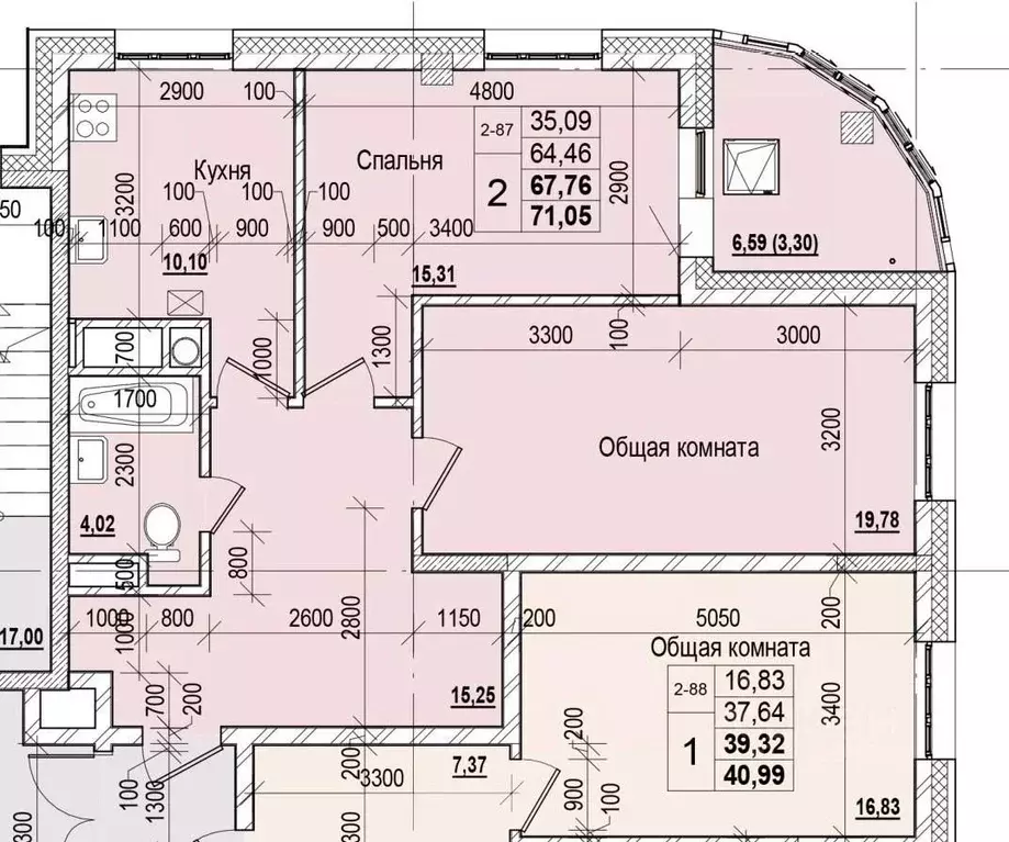 2-к кв. Саха (Якутия), Якутск ул. Чкалова (67.76 м) - Фото 1