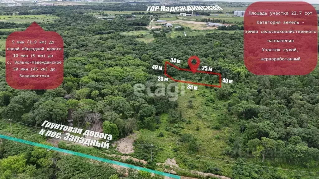 Участок в Приморский край, Надеждинский район, Опережающего ... - Фото 0