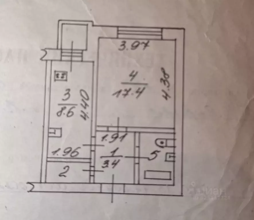 1-к кв. Новгородская область, Великий Новгород ул. 20 Января, 6 (34.0 ... - Фото 2