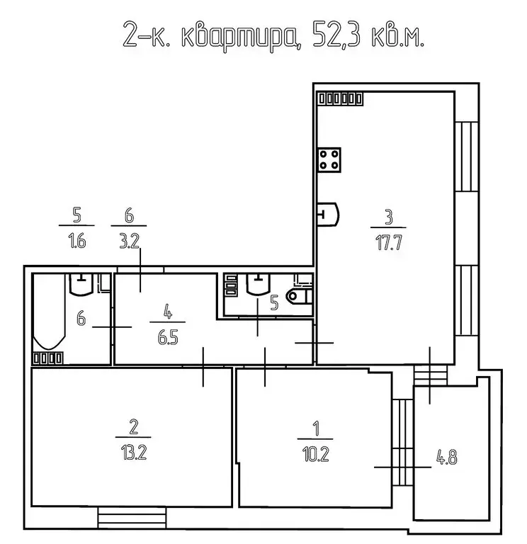 2-комнатная квартира: Санкт-Петербург, Пулковское шоссе, 99к4 (52.3 м) - Фото 0