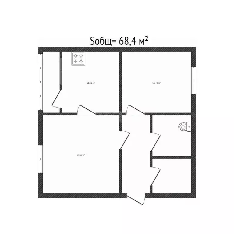 2-к кв. Брянская область, Брянск ул. Крахмалева, 49/2 (68.4 м) - Фото 0